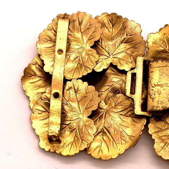 Vintage Pressed Brass Leaf Belt‎ Buckle main image 6